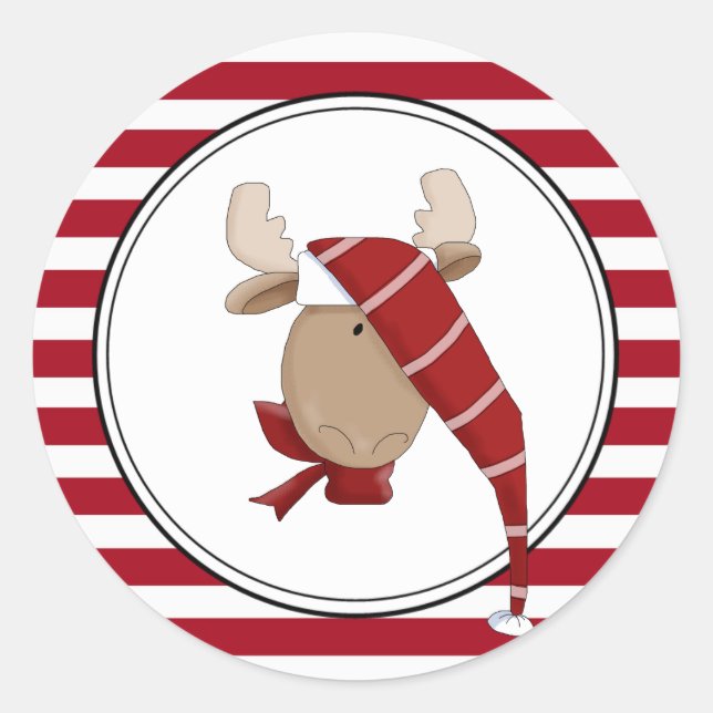 Chrismoose Holiday Envelope Seals Stickers (Front)