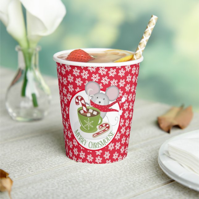 ChrisMouse Snow Flakes Paper cup (Insitu)