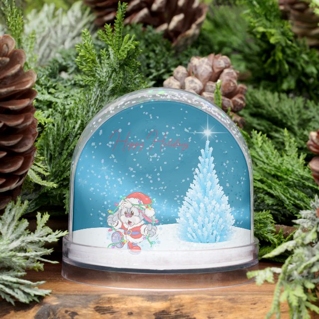 Chrismtas Bunny Rabbit Snow Globe (Winter)