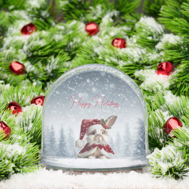Chrismtas Bunny Rabbit Snow Globe (Christmas)
