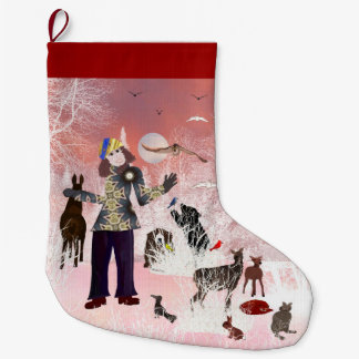 Chrismtas Moon LeeMarie's Creative Design Large Christmas Stocking