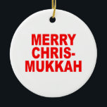 Chrismukkah Ceramic Tree Decoration<br><div class="desc">Ornament</div>