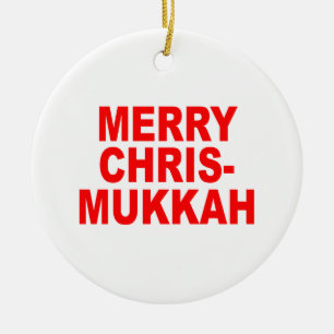 Chrismukkah Ceramic Tree Decoration