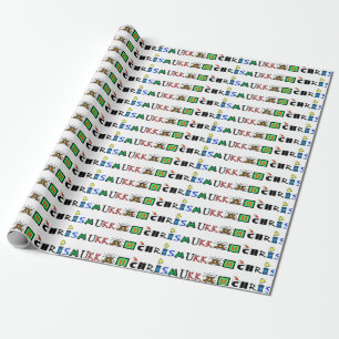Chrismukkah Graphic Text Gift Wrap