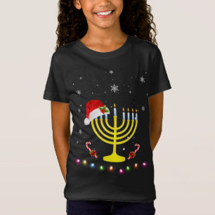Chrismukkah Hannukah Santa Hat Family Christmas Pa T-Shirt
