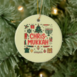 Chrismukkah Hanukkah Christmas Jewish Religious  Ceramic Tree Decoration<br><div class="desc">Chrismukkah Hanukkah Christmas Jewish Religious</div>