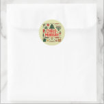 Chrismukkah Hanukkah Christmas Jewish Religious  Classic Round Sticker<br><div class="desc">Chrismukkah Hanukkah Christmas Jewish Religious</div>