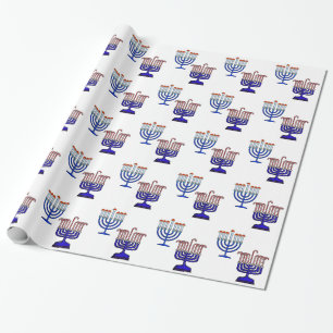 Chrismukkah Menorahs Wrapping Paper