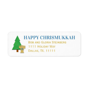 Chrismukkah Return Address Label