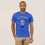 Chrismukkah Santa T-Shirt<br><div class="desc">This is a Chrismukkah Santa because he's not wearing a red suit, he wears a blue suit! I also put this on a blue t-shirt to go along with the blue and white theme. But, you're free to buy this on any colour you want. NOTE: Change the font colour in...</div>