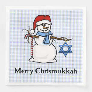 Chrismukkah Snowman Napkins