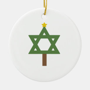 Chrismukkah Tree Ceramic Tree Decoration