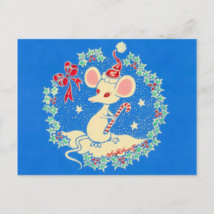 Chrissie the Christmas Mouse Holiday Postcard