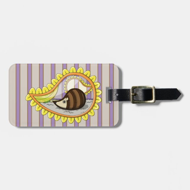 Chrissy the Hedgehog Luggage Tag (Front Horizontal)