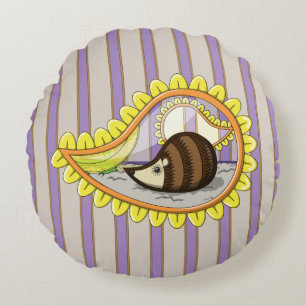 Chrissy the Hedgehog Round Pillow