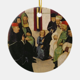 Christ Among the Doctors (oil on panel) Ceramic Tree Decoration