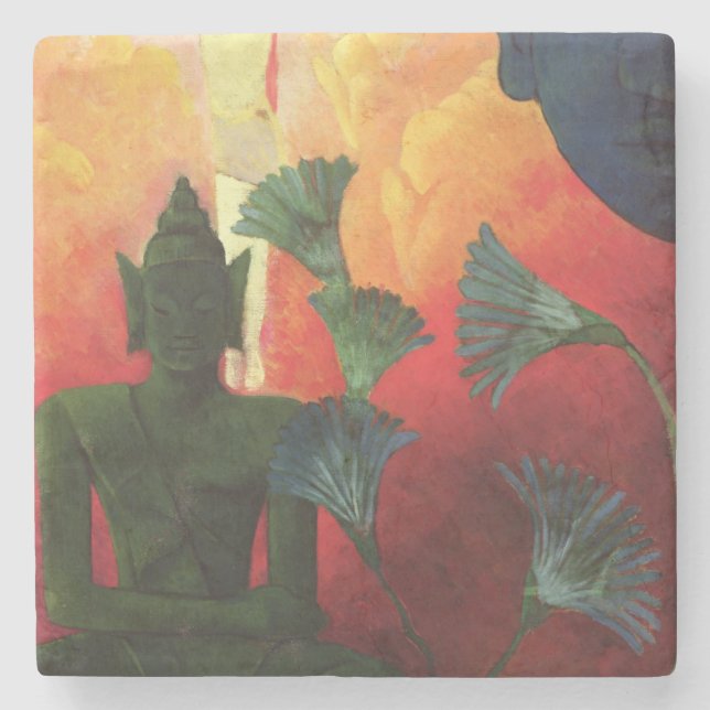 Christ and Buddha, c.1890-1892 Stone Coaster (Front)