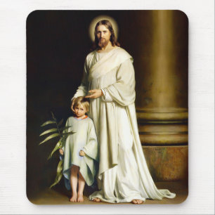 Christ and Child. Fine Art Easter Gift Mouse Mat