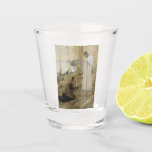 Christ and Mary Magdalene in Finnish Countryside Shot Glass