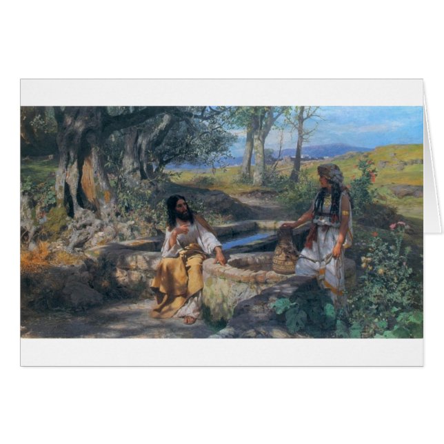 Christ and Samaritan woman circa 1890 (Front Horizontal)
