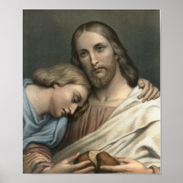 Christ and St. John by Ary Scheffer  Poster (Front)