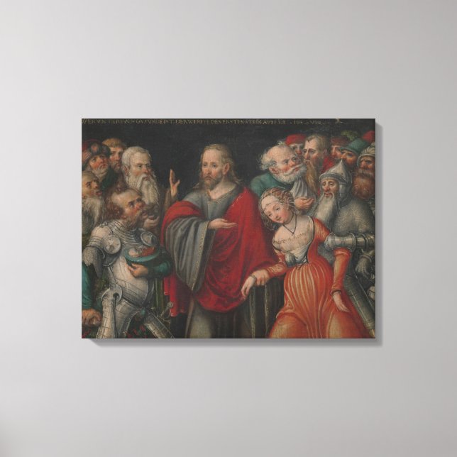 Christ and the Adulteress Canvas Print (Front)