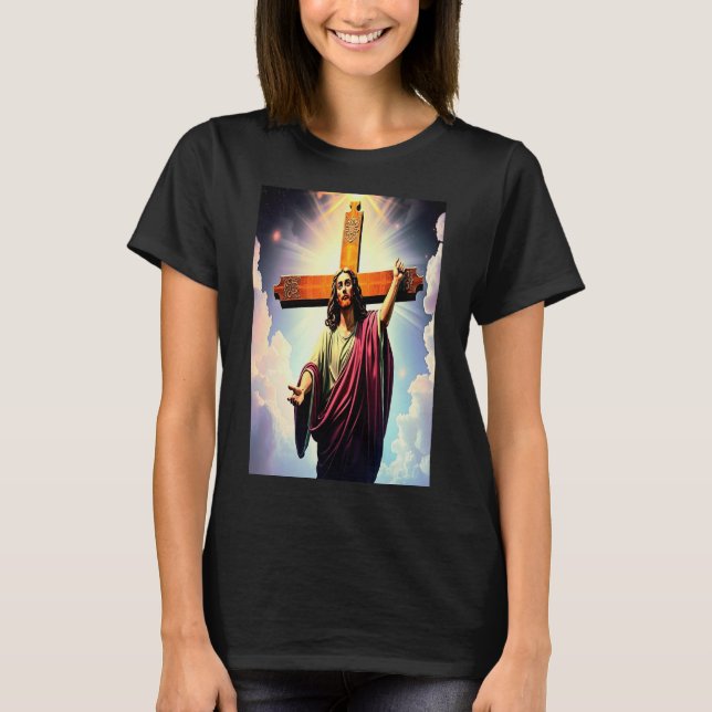 Christ And The Cross Tshirt  (Front)