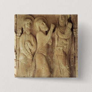 Christ and the Pilgrims of Emmaus 15 Cm Square Badge