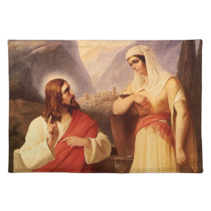 Christ and the Samaritan by Christian Schleisner Placemat
