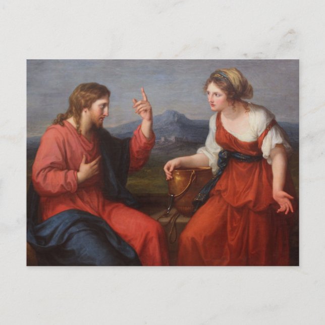 Christ and the Samaritan Woman, Angelica Kauffman  Postcard (Front)
