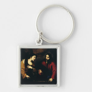 Christ and the Woman of Samaria Key Ring