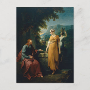 Christ and the Woman of Samaria, William Hamilton Postcard