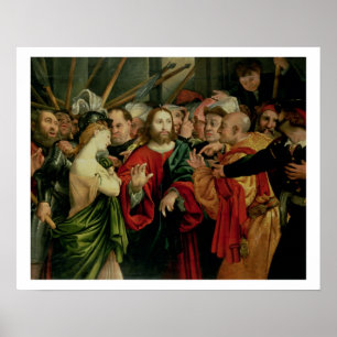 Christ and the Woman Taken in Adultery 2 Poster