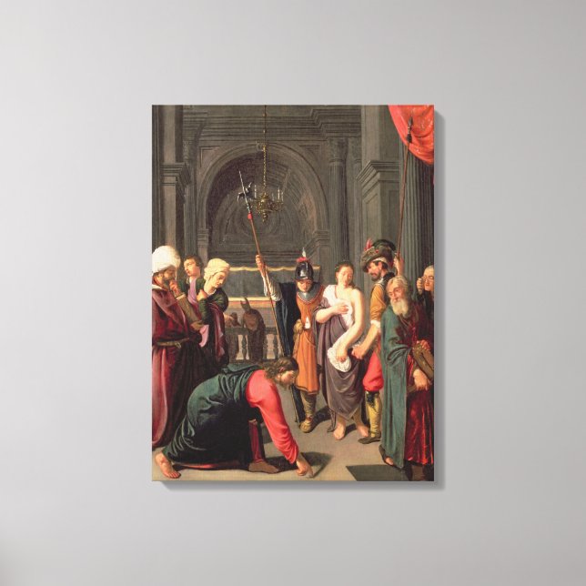 Christ and the Woman Taken in Adultery Canvas Print (Front)