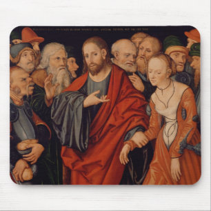 Christ and the Woman taken in Adultery Mouse Mat