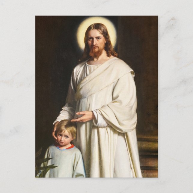 Christ and the Young Child by Carl Heinrich Bloch Invitation Postcard (Front)