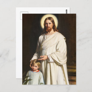 Christ and the Young Child by Carl Heinrich Bloch Postcard