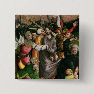 Christ arrested in the Garden of Gethsemane 15 Cm Square Badge