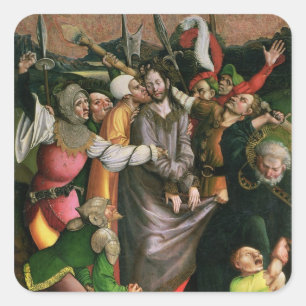 Christ arrested in the Garden of Gethsemane Square Sticker