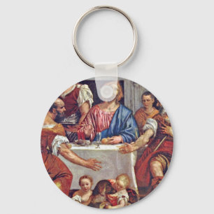 Christ At Emmaus By Veronese Paolo (Best Quality) Key Ring