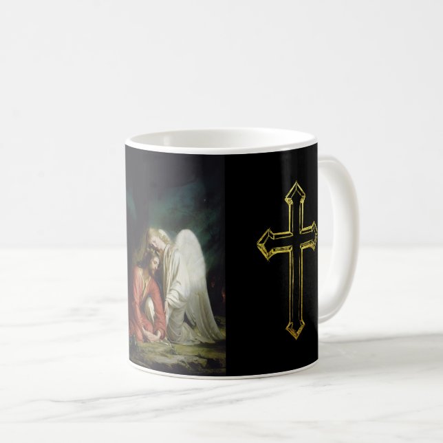 Christ at Gethsemane by Carl Bloch, Religious  Coffee Mug (Front Right)