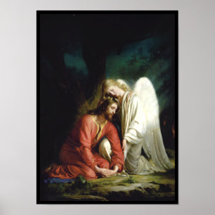 Christ at Gethsemane, Religious Poster
