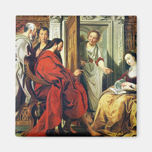 Christ at House of Martha and Mary of Bethany Magnet
