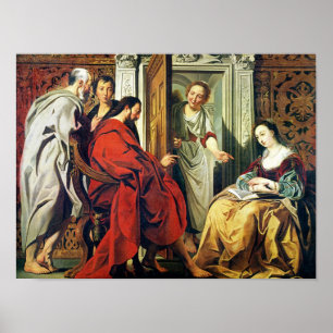 Christ at House of Martha and Mary of Bethany Poster