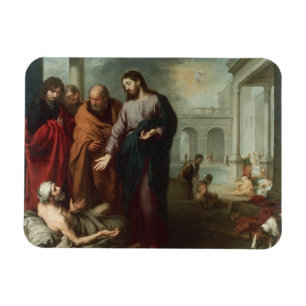 Christ at the Pool of Bethesda, 1667-70 (oil on ca Magnet