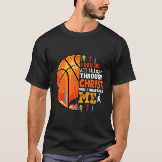 Christ Basketball Christian Game Day Dad Mum T-Shirt