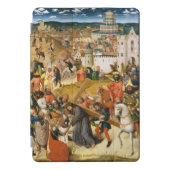 Christ Bearing the Cross Vintage Art Monogrammed iPad Pro Cover (Front)