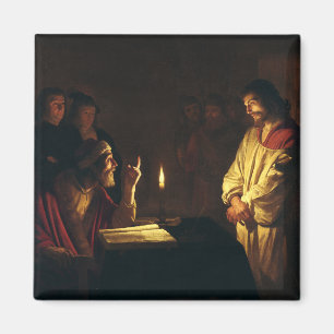 Christ before Caiaphas by Honthorst Fine Art Magnet