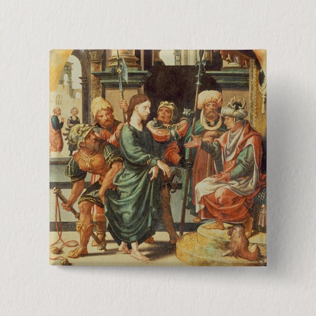 Christ Before Pilate 15 Cm Square Badge (Front)