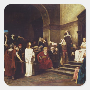 Christ Before Pilate Square Sticker